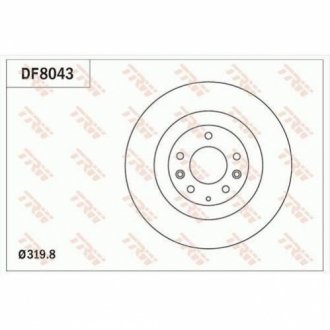 Тормозной диск TRW DF8043 (фото 1)