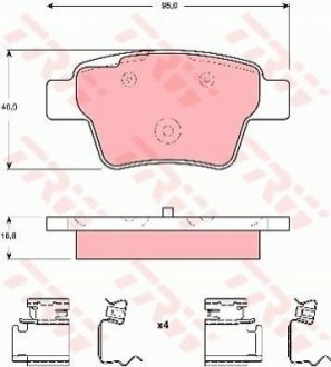 Тормозные колодки, дисковые. TRW GDB1678