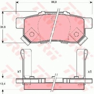 Тормозные колодки TRW GDB3174