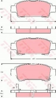 Гальмівні колодки дискові TOYOTA Avensis Verso/Previa TRW GDB3249 (фото 1)