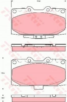 Гальмівні колодки дискові SUBARU Impreza/Impreza Estate/Wagon (Plus) TRW GDB3307 (фото 1)