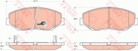 Тормозные колодки, дисковые. TRW GDB3325