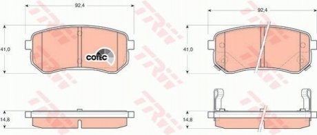 Гальмівні колодки дискові Kia Picanto 04--> TRW GDB3370