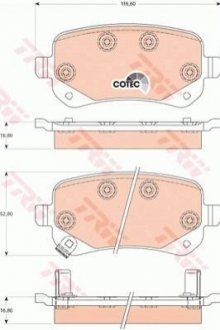 Гальмівні колодки, дискові. TRW GDB4176