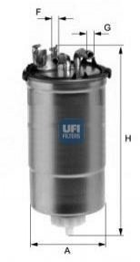 Фильтр топливный UFI 2442800