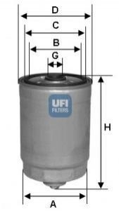 Фільтр паливний UFI 2444100 (фото 1)
