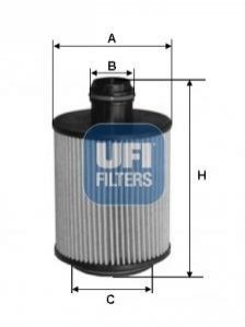 Фільтр оливний UFI 2508800 (фото 1)