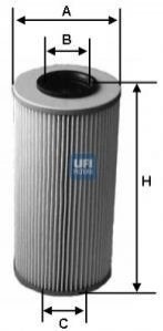 Фільтр оливний UFI 2558700