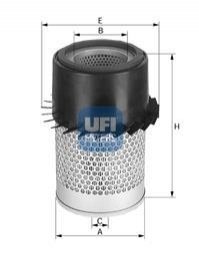 Фильтр воздушный mitsubishi, 2,3-2,5, 86-04 UFI 2792000