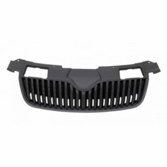 Решетка радиатора Skoda Fabia/Roomster 2007-2010 нижн.рант-черн. ребра-черн VAG 5J0853668A9B9