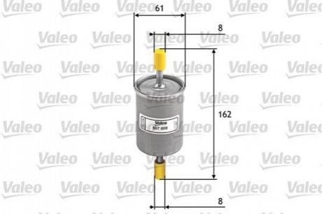 Фильтр топливный Opel Combo 0.8-3.2 93- Valeo 587008 (фото 1)