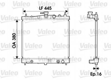 Радиатор охлаждения Nissan Micra/Note 1.6 03- Valeo 734247 (фото 1)