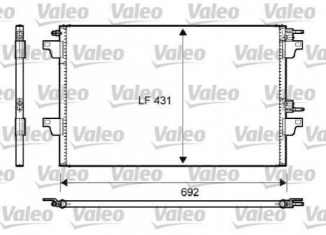 Радиатор кондиционера (с осушителем) Renault Espace 2.0/3.0/1.9-3.0dCi 03- Valeo 814007