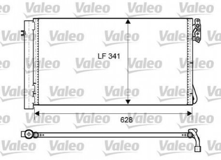 Радиатор кондиционера BMW 3 (E90/E91)/X1 (E84)/1.6-3.0D 04-16 (N47/N57/N55) Valeo 814012
