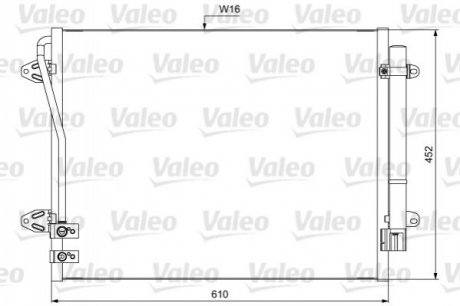 Радіатор кондиціонера (з осушувачем) VW Passat 1.4-3.6 05-16 Valeo 814039 (фото 1)