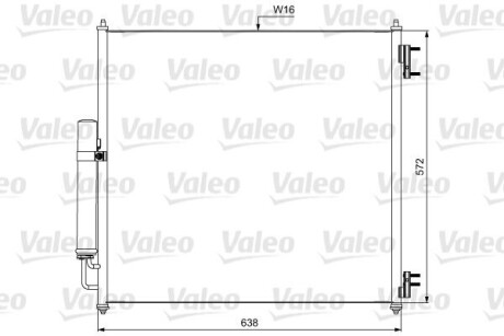Радіатор кондиціонера LAND ROVER DISCOVERY V (L462/L405/SPORT II (L494) 3.0D/4.4D/5.0i 12- Valeo 814053