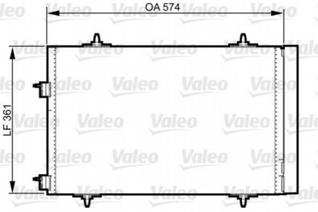 Радиатор кондиционера Citroen C5/Peugeot 508 1.6/1.6D 09- Valeo 814365 (фото 1)
