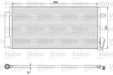Радіатор кондиціонера DOBLO/COMBO 1.3-2.0 10- Valeo 814377