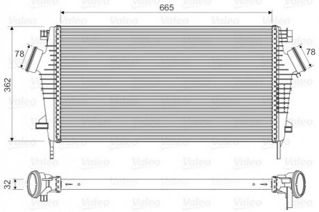 Радиатор интеркулера Opel Insignia A 2.0 CDTI 08-17 Valeo 818603 (фото 1)