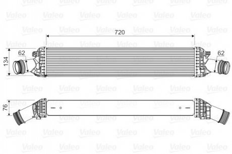 Радиатор интеркулера Audi A4/A5/A6 2.0TFSI/2.7/3.0TDI 07-18 Valeo 818654 (фото 1)