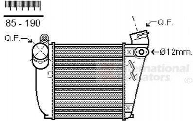 Радиатор интеркулера VW Golf/Bora/Skoda Octavia/Seat Leon 1.9TDI 00-10 Van Wezel 03004354 (фото 1)