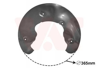 Захист диска гальмівного (переднього) (L) Audi A4/A5/A6/A7/Q5 07- Van Wezel 0327371