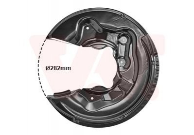 Защита тормозного диска (заднего) (R) VW Tiguan/Passat/Skoda Superb 08-15 Van Wezel 0334374