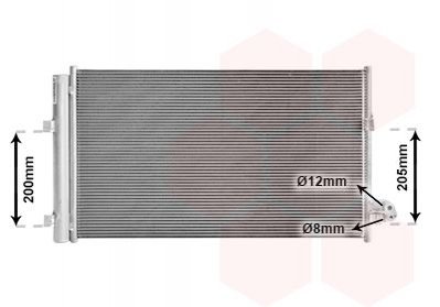 Радиатор кондиционера BMW 5 (F90/G30/G31)/6 (G31)/7 (G11/G12)/8 (G14/F91) 2.0D/3.0D 15- Van Wezel 06015708 (фото 1)