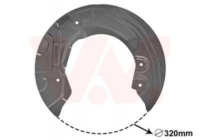 Защита тормозного диска (переднего) (L) BMW 3 (E90) 04-11 Van Wezel 0627371