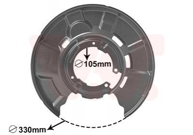 Захист диска гальмівного (заднього) (R) BMW 3 (F30/F80) 11- Van Wezel 0627374