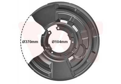 Захист диска гальмівного (заднього) (L) BMW 3 (F30/F80) 11- Van Wezel 0633373