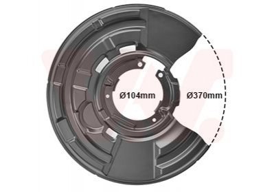 Защита тормозного диска (заднего) (R) BMW 3 (F30/F80) 11- Van Wezel 0633374 (фото 1)