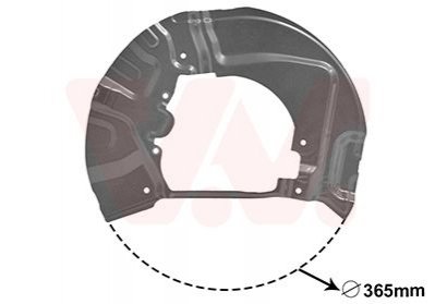 Защита тормозного диска (переднего) (L) BMW 5 (E60) 01-10 Van Wezel 0655371