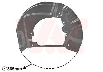 Защита тормозного диска (переднего) (R) BMW 5 (E60/E61) 04-10 Van Wezel 0655372