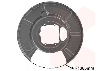 Защита тормозного диска (заднего) (L) BMW 5 (E60) 01-10 Van Wezel 0655373 (фото 1)