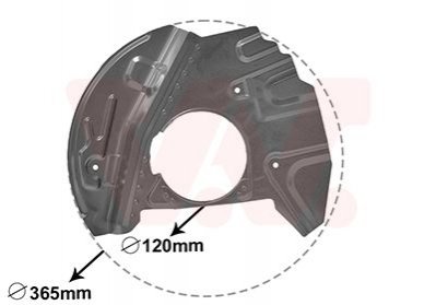 Защита тормозного диска (переднего) (R) BMW X5 (E53) 00-06 Van Wezel 0685372