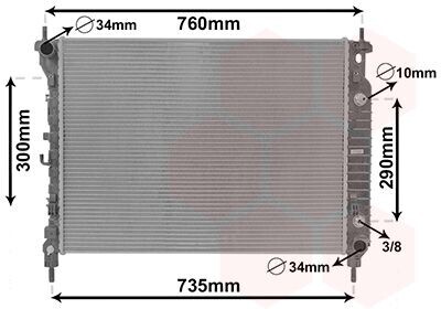 Радіатор охолодження CHEVROLET CAPTIVA 4/11 > 14 Van Wezel 08002067