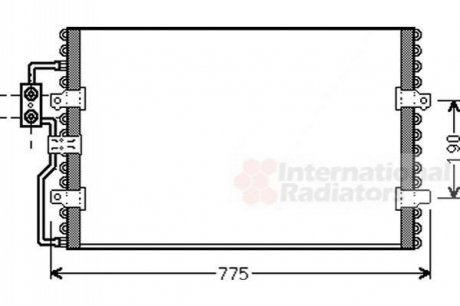 Радиатор кондиционера Citroen Jumpy/Fiat Scudo 1.9-2.0 JTD 96-06 Van Wezel 09005093 (фото 1)