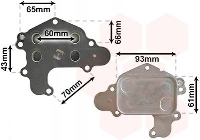 Радіатор масляний Citroen Berlingo/C3/C4/Peugeot 208/308 1.2THP/PureTech (теплообмінник) Van Wezel 09013702 (фото 1)