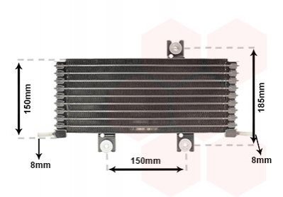 Радиатор масла АКПП Nissan X-Trail 2.0/2.5 (теплообменник) Van Wezel 13013711 (фото 1)