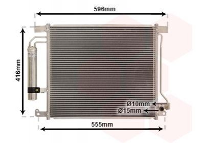 Радиатор кондиционера (с осушителем) Nissan Juke 1.2/1.6DIG-T/1.5dCi 10- Van Wezel 13015703 (фото 1)