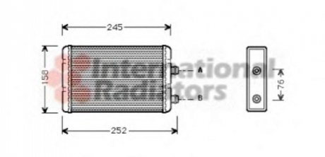 Радіатор пічки Fiat Doblo 01- Van Wezel 17006220