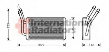 Радиатор печки Ford Transit 2.0/2.3/2.4D 00-06 Van Wezel 18006316 (фото 1)