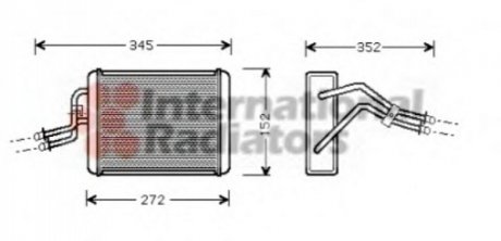 Радіатор пічки Ford Transit 2.2D-2.4D 06- Van Wezel 18006317