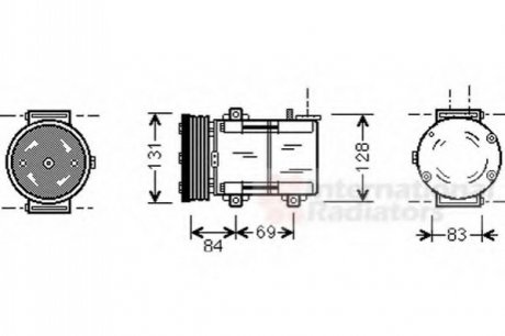 Компрессор кондиционера Ford Transit 2.4D/3.2D 00-14 Van Wezel 1800K167 (фото 1)