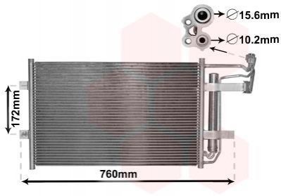 Радиатор кондиционера Mazda 5 1.8-2.0 10- Van Wezel 27005252