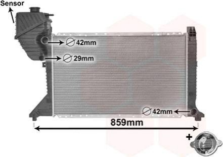 Радиатор охлаждения MB Sprinter 2.2-2.7CDI 00-06 Van Wezel 30002300
