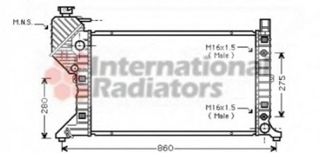 Радиатор охлаждения MB Sprinter 208-416CDI (АКПП) Van Wezel 30002343 (фото 1)