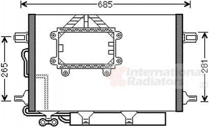 Радиатор кондиционера (с осушителем) MB E-class (W211/S211) 3.0/3.5 05-09/CLS-class (C219) 3.0-5.5 05-10 Van Wezel 30005562