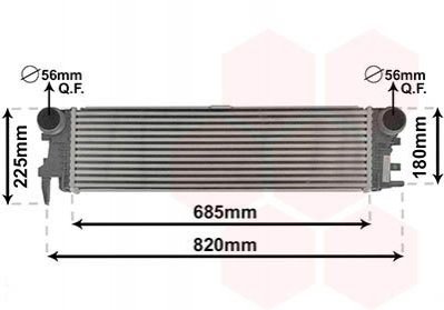 Радиатор интеркулера MB Vito (W447) 14- Van Wezel 30014700 (фото 1)